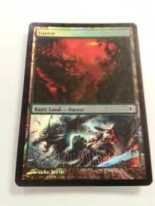 Joint Assault composited onto a Shards of Alara Forest. Note the cracking.